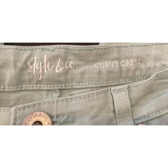 Style & Co. Womens Curvy Cuffed Capri Jeans Size 10 - Picture 3 of 11
